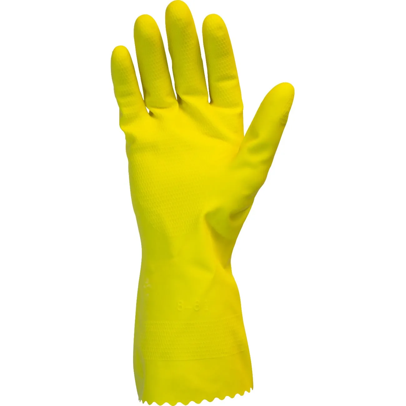 18 Mil Amber Unlined Latex Glove, 12 pair-Medium