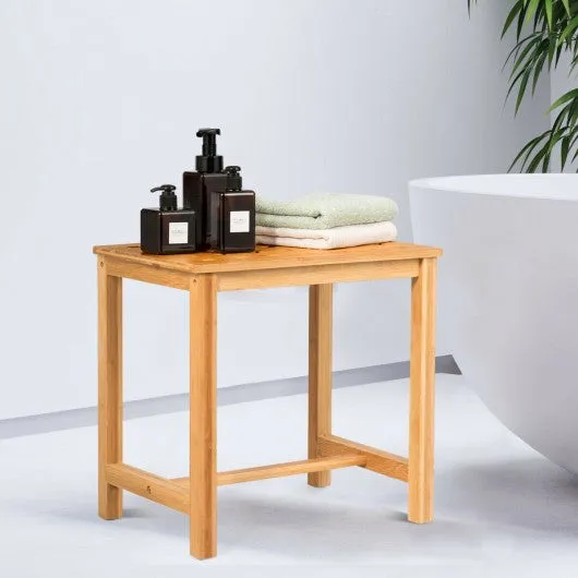 18" Shower Bench Bamboo Bath Spa Seat