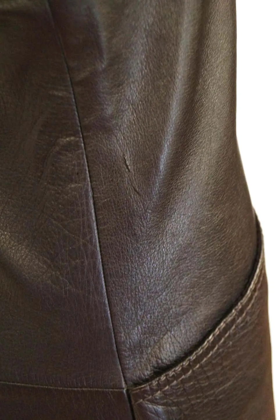 1960s Black Lambskin Leather Shift Dress