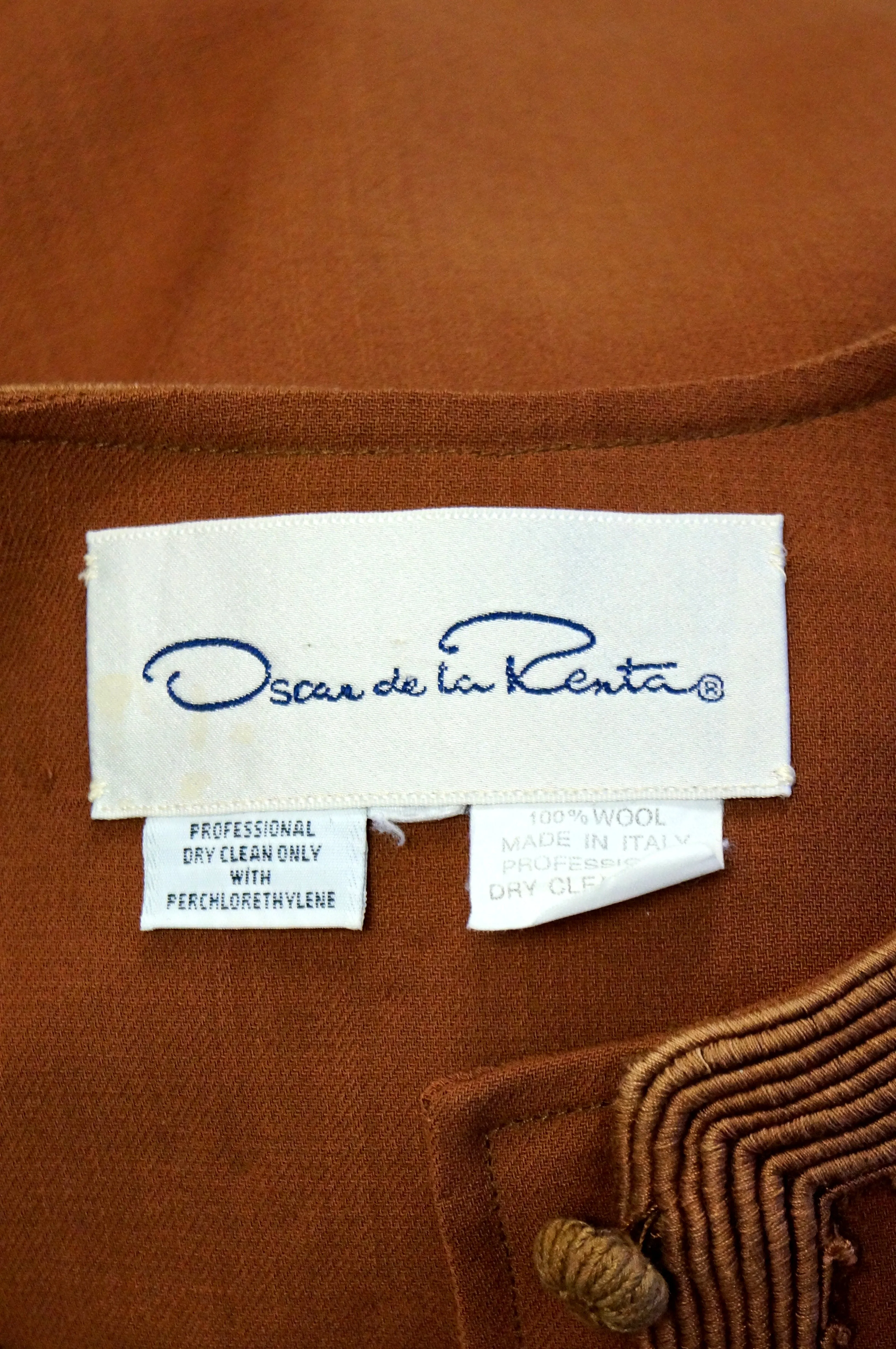 1980s Oscar de La Renta Saffron Kaftan Tunic Dress