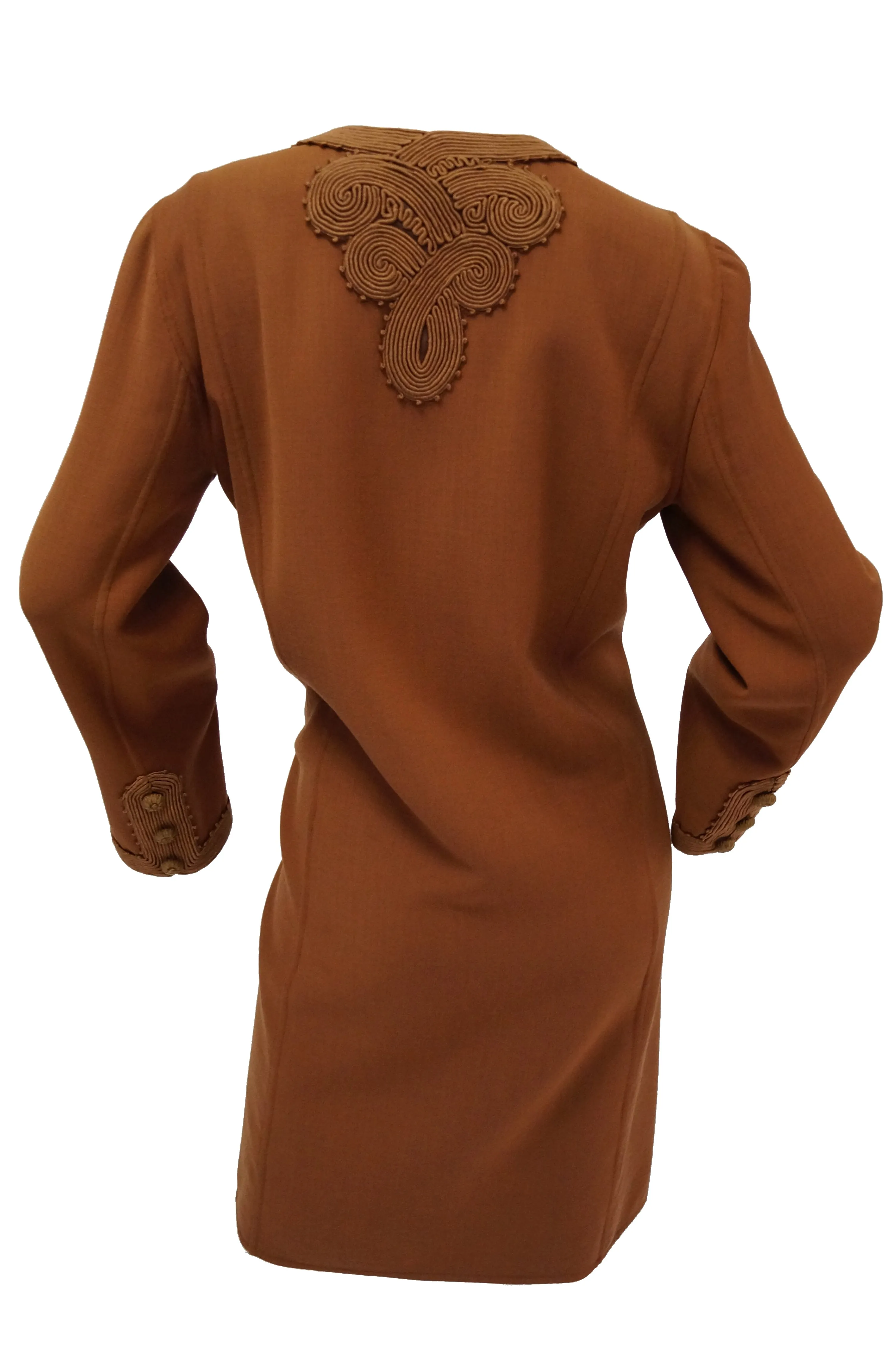 1980s Oscar de La Renta Saffron Kaftan Tunic Dress