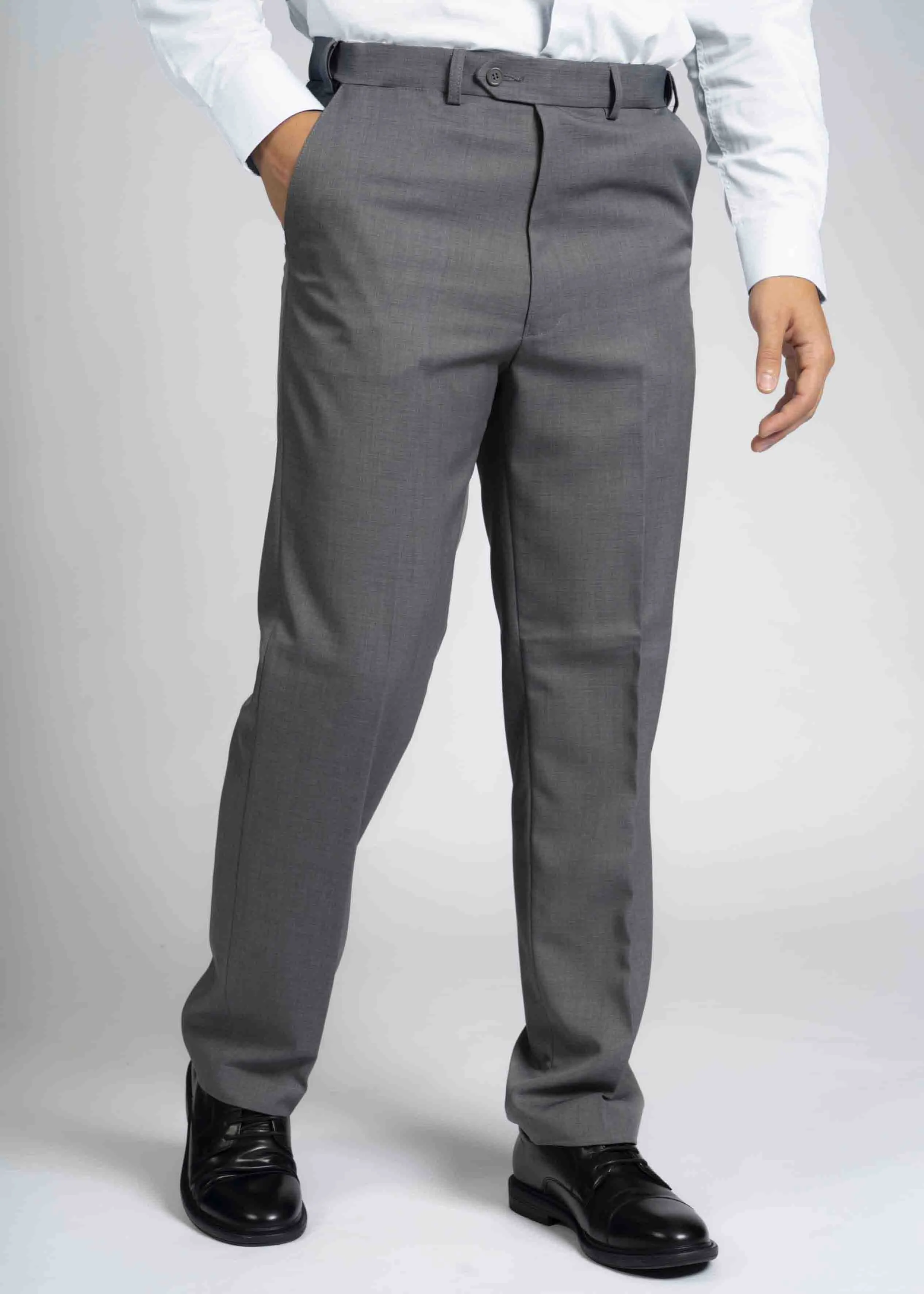 2 Pack Men's Smart VELCRO® Brand Fastening Trousers Bundle - Navy/Grey