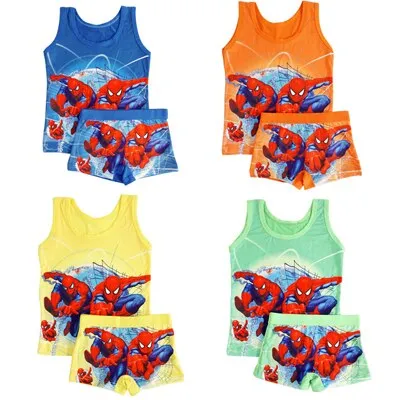 2019 summer Kids clothes boy spiderman set Children set girls elsa set girl Casual Milk Silk princess vest short Pants 7 styles