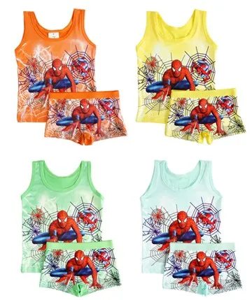 2019 summer Kids clothes boy spiderman set Children set girls elsa set girl Casual Milk Silk princess vest short Pants 7 styles