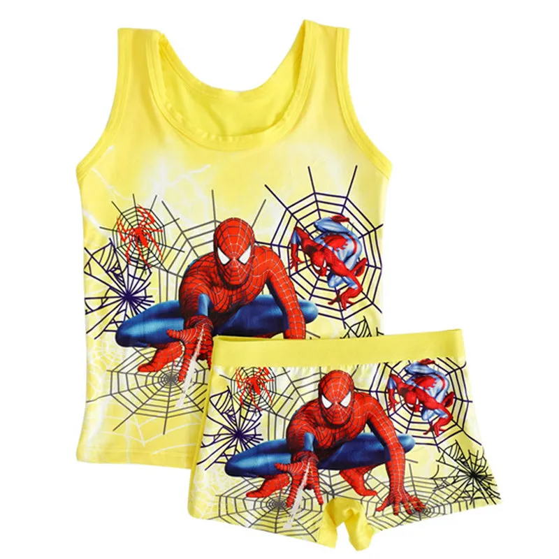 2019 summer Kids clothes boy spiderman set Children set girls elsa set girl Casual Milk Silk princess vest short Pants 7 styles