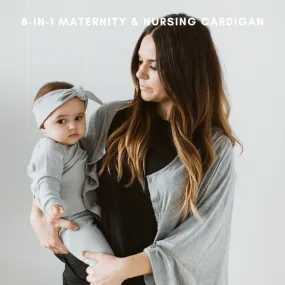 8-in-1 Maternity & Nursing Cardigan - Heather Gray