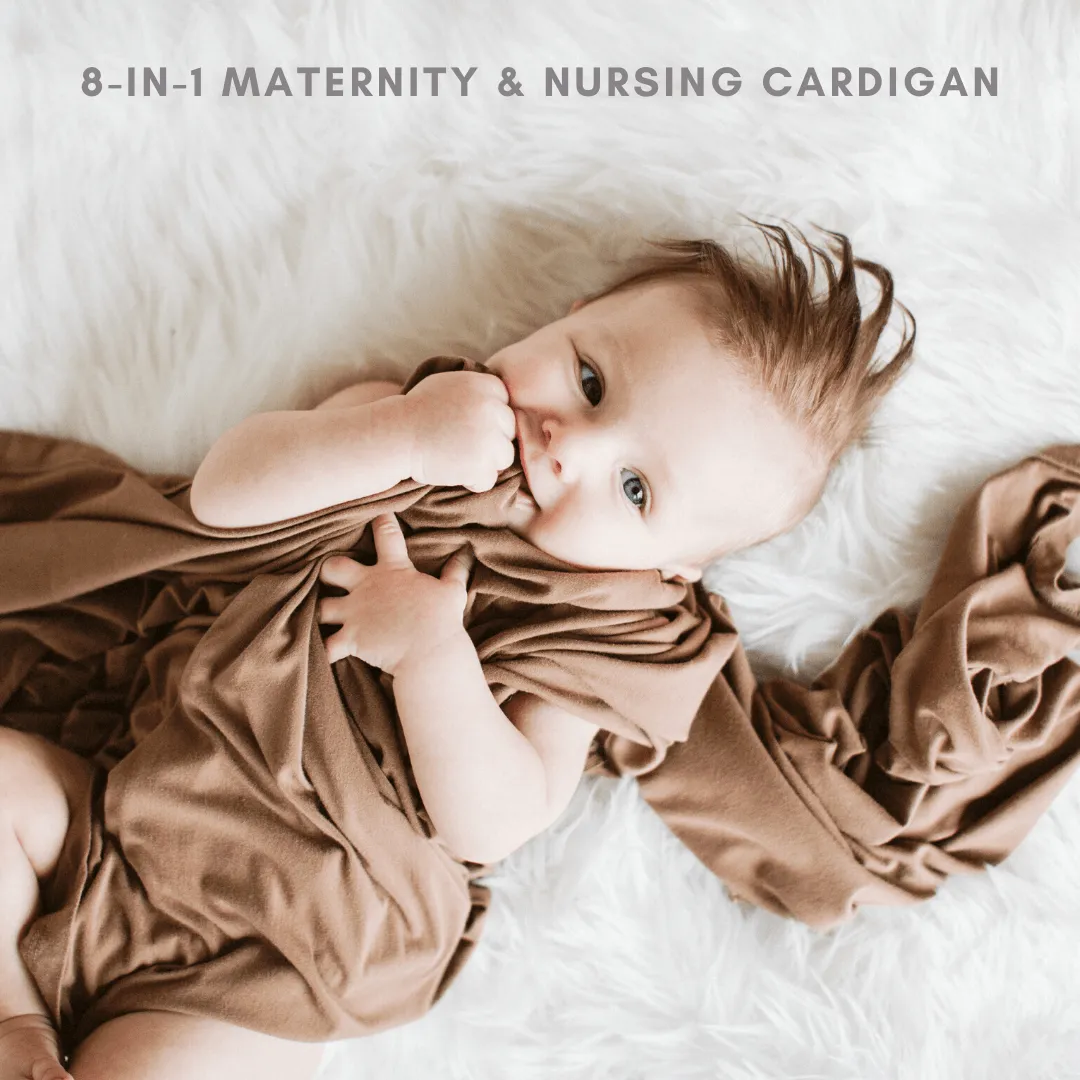 8-in-1 Maternity & Nursing Cardigan - Sahara Camel