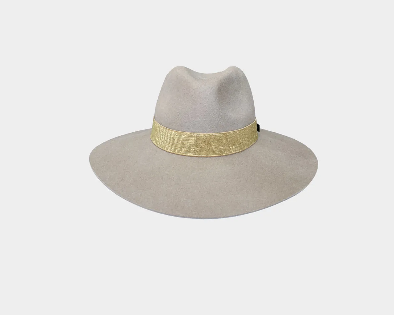 83 Fall Hat | Black & Gold 100% Wool Panama Style Hat - The Aspen