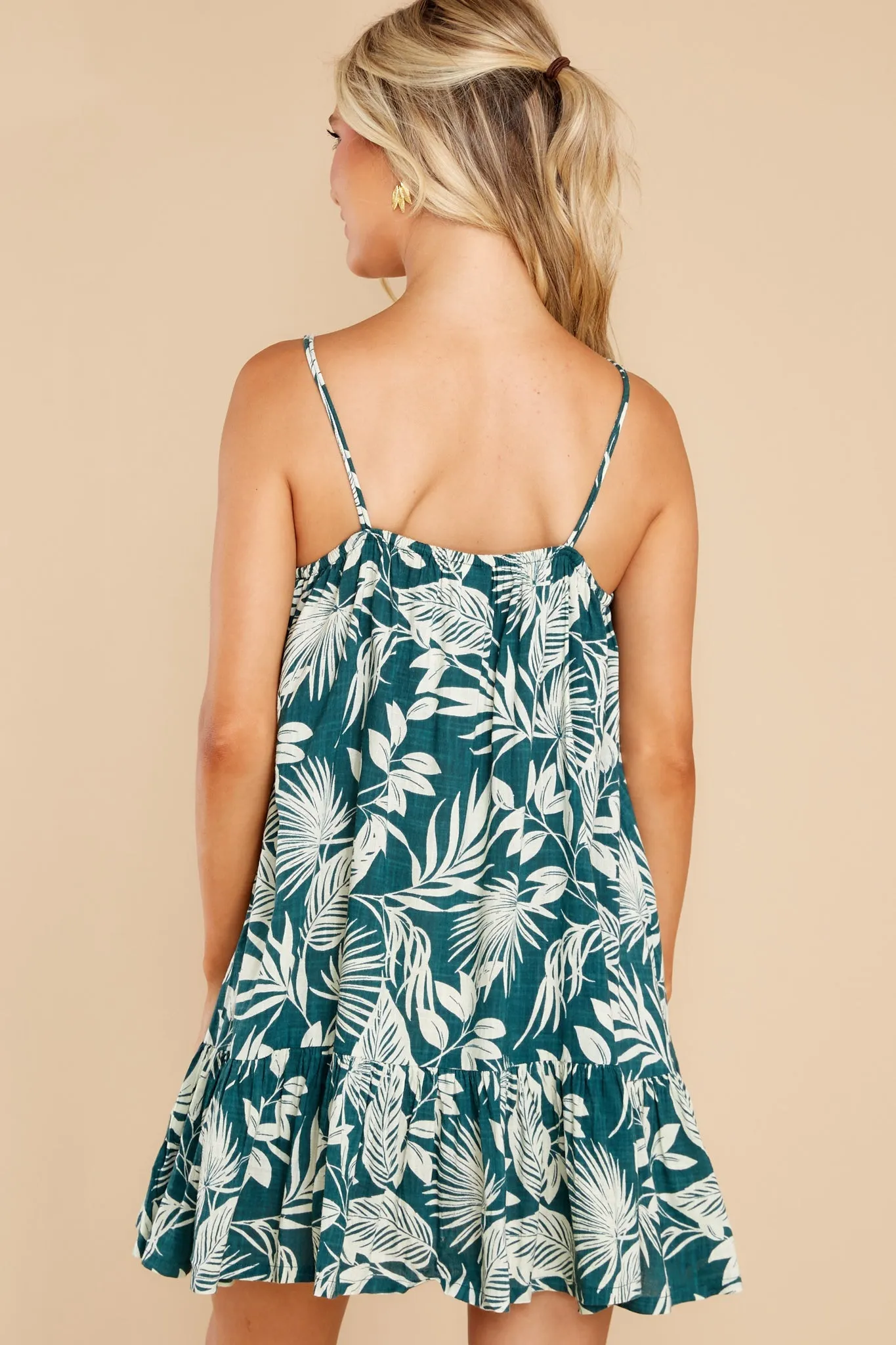 A New Dawn Evergreen Print Dress