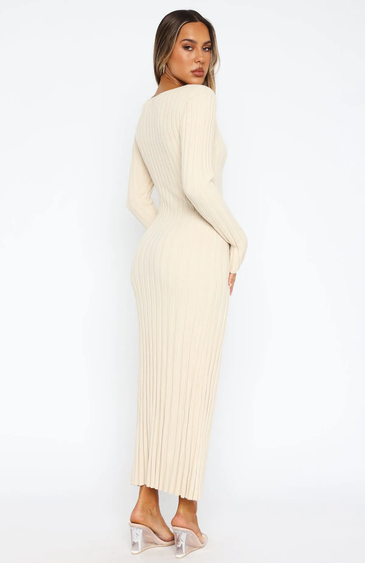 A New Direction Long Sleeve Maxi Dress Oat