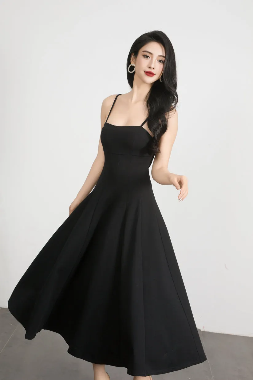 Adrienne Midi Dress in Black