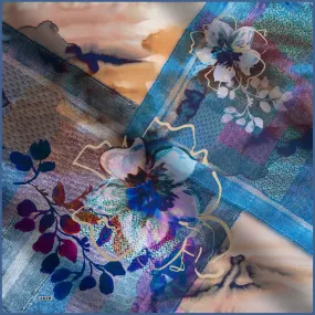 Aker Averi Floral Turkish Silk Scarf No. 22