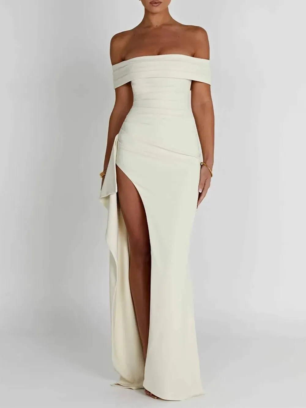 Alicia Off Shoulder Bodycon Maxi Dress