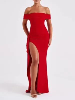 Alicia Off Shoulder Bodycon Maxi Dress