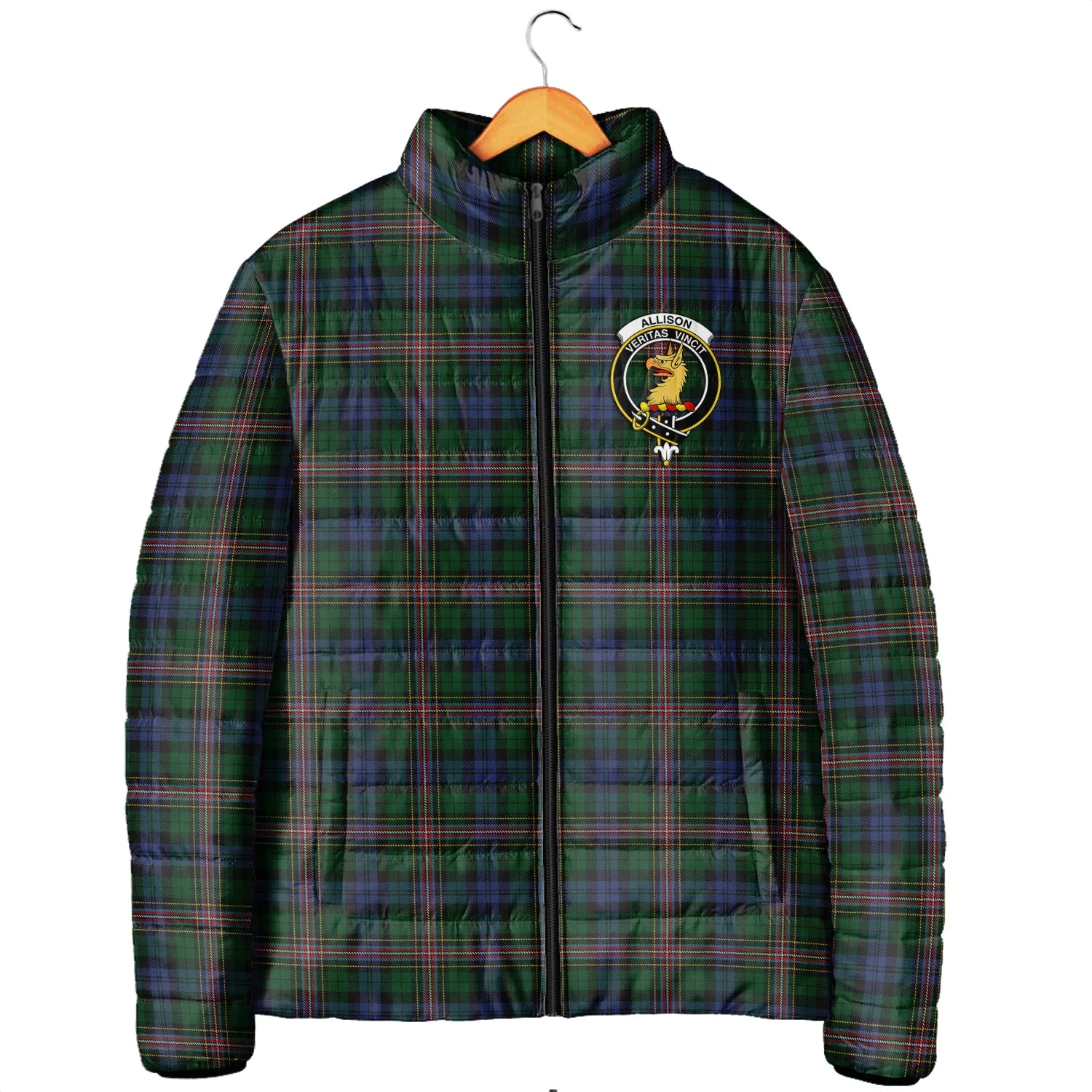 Allison Tartan Padded Jacket with Family Crest