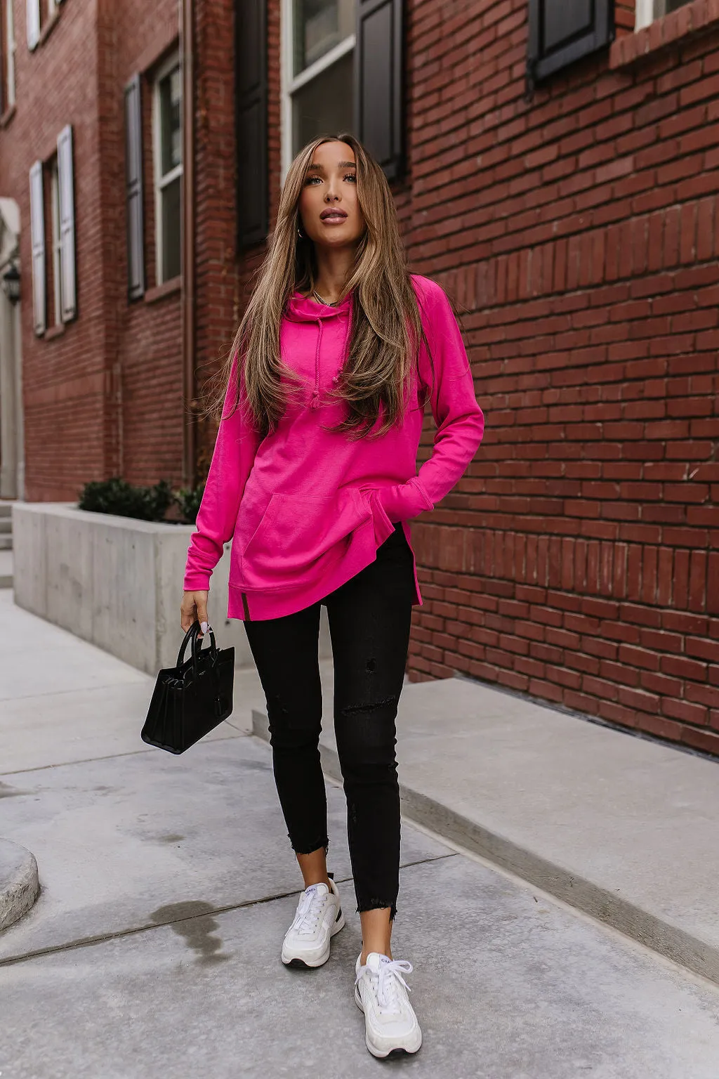 Ampersand  Hoodie - Hot Pink