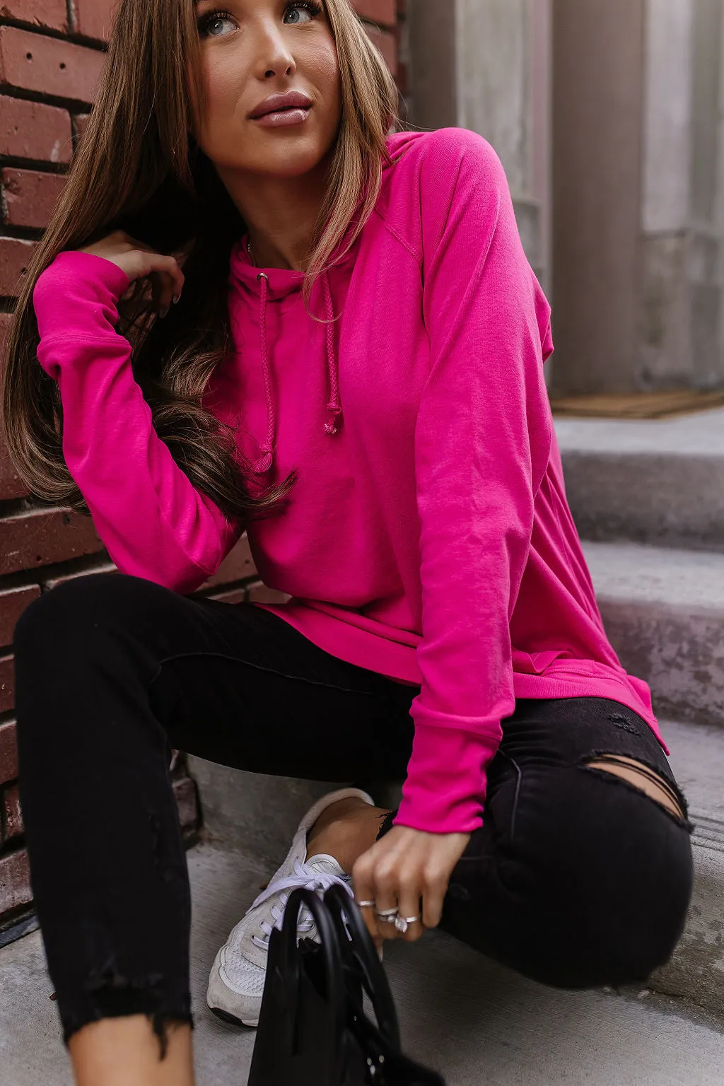 Ampersand  Hoodie - Hot Pink