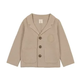 Analogie Taupe Crest Knit Blazer