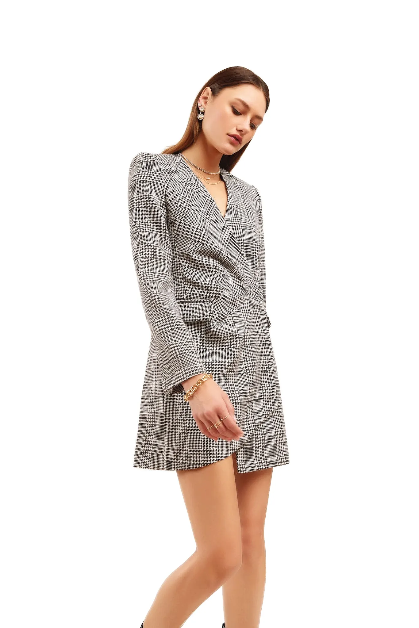 ASTRID Herrringbone Blazer Dress