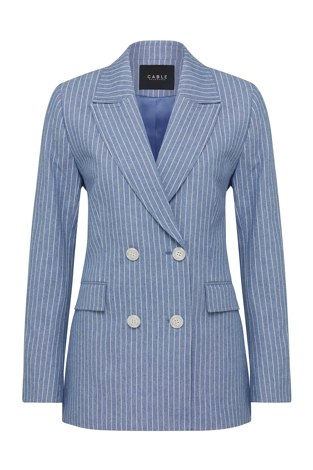 Austin Pinstripe Blazer - Blue Pinstripe