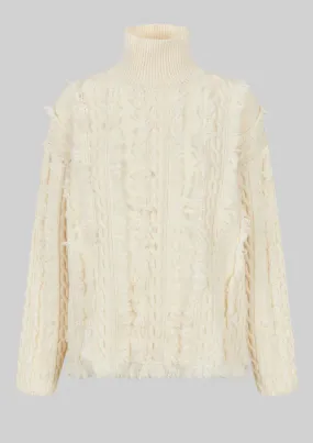 Authentic Knit T-Neck Eggnog