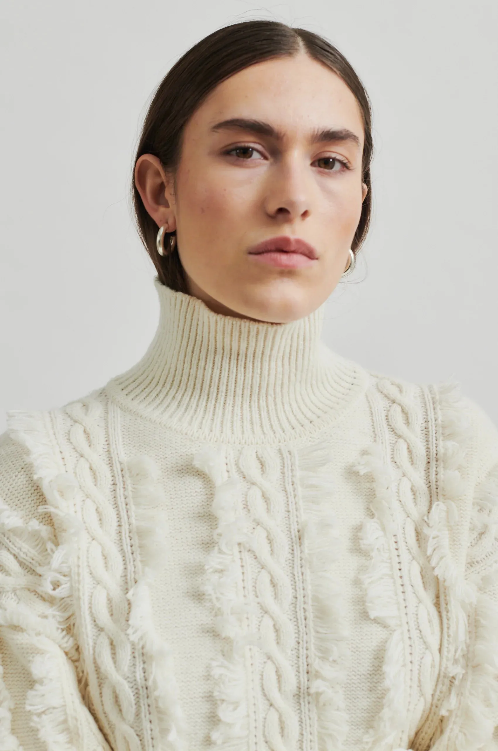 Authentic Knit T-Neck Eggnog