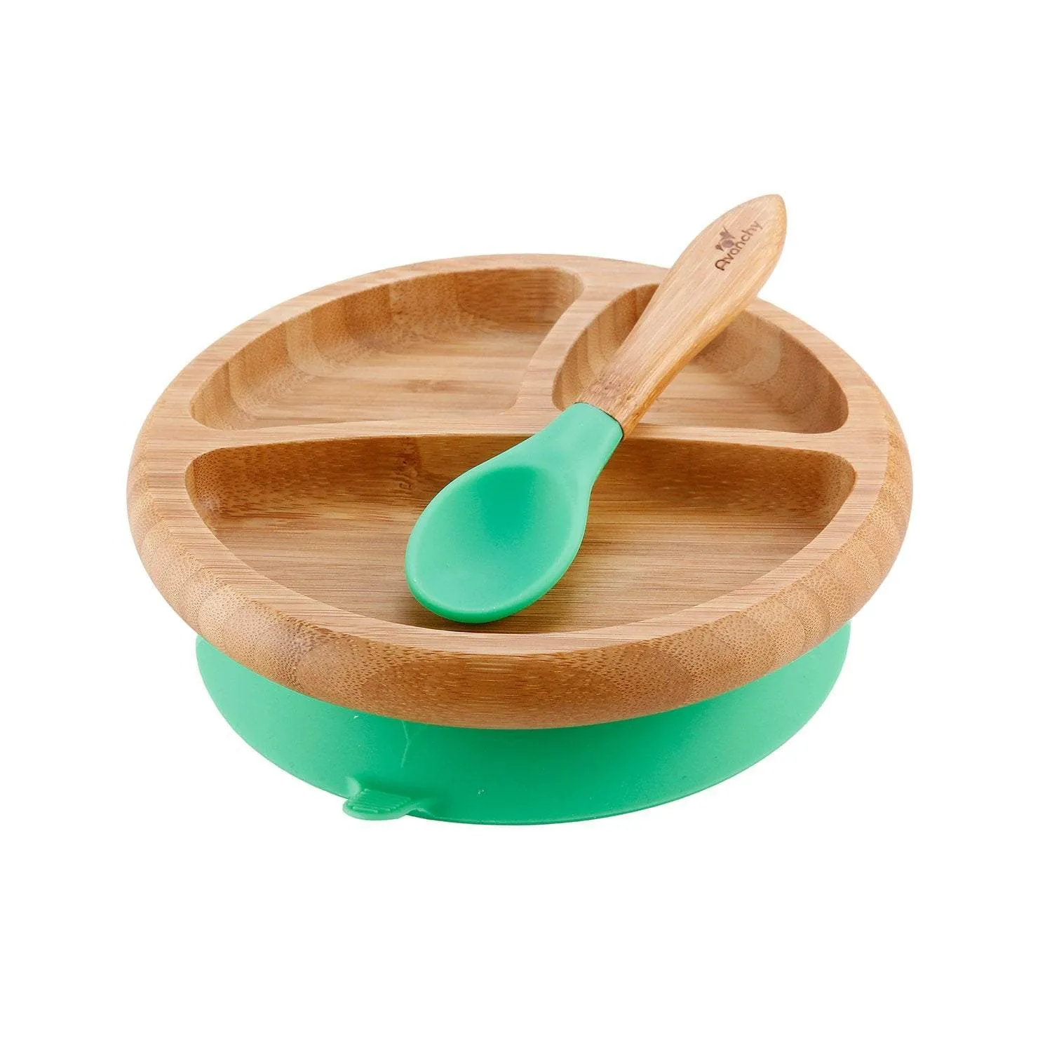 Avanchy - Bamboo Suction Plate   Spoon 4M  