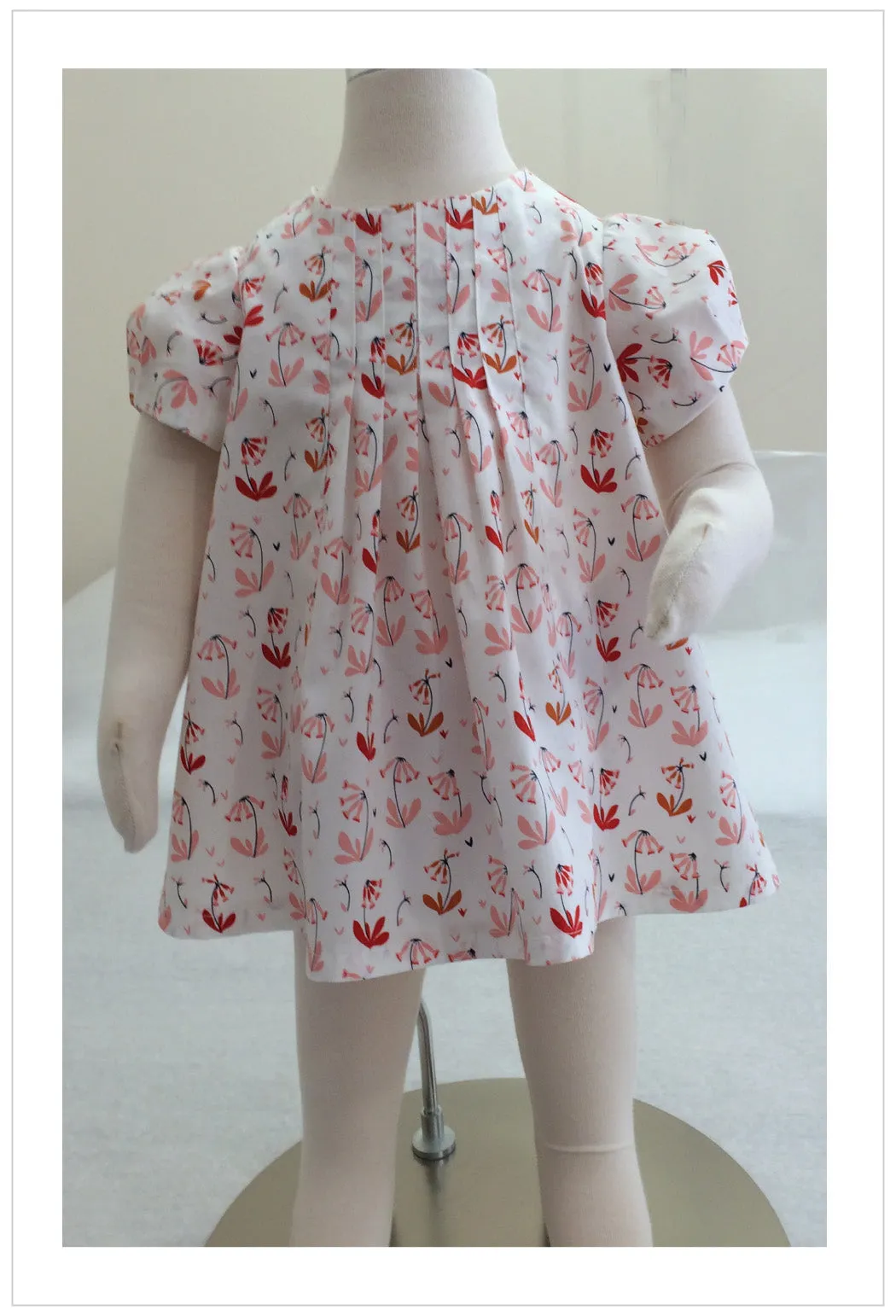 Baby and girl's dress/top PDF sewing pattern Shelley Dress & Blouse sizes 3-6 months to 8 years.