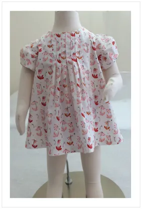 Baby and girl's dress/top PDF sewing pattern Shelley Dress & Blouse sizes 3-6 months to 8 years.