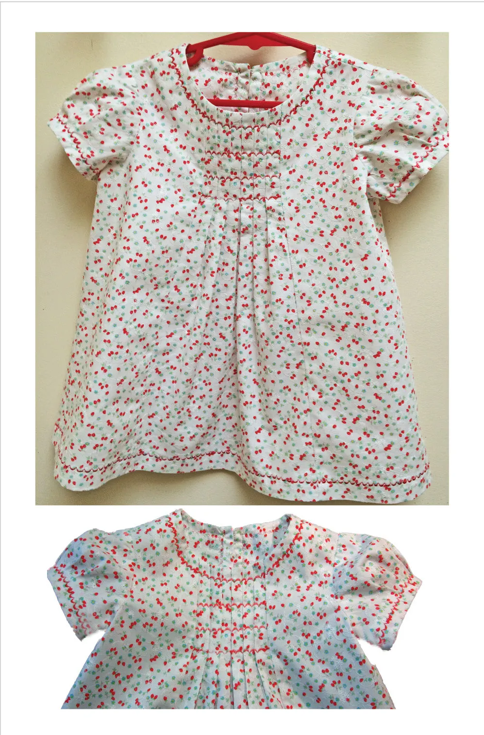 Baby and Toddler dress PDF sewing pattern Shelley Dress & Blouse sizes 3-6 months to 8 years.