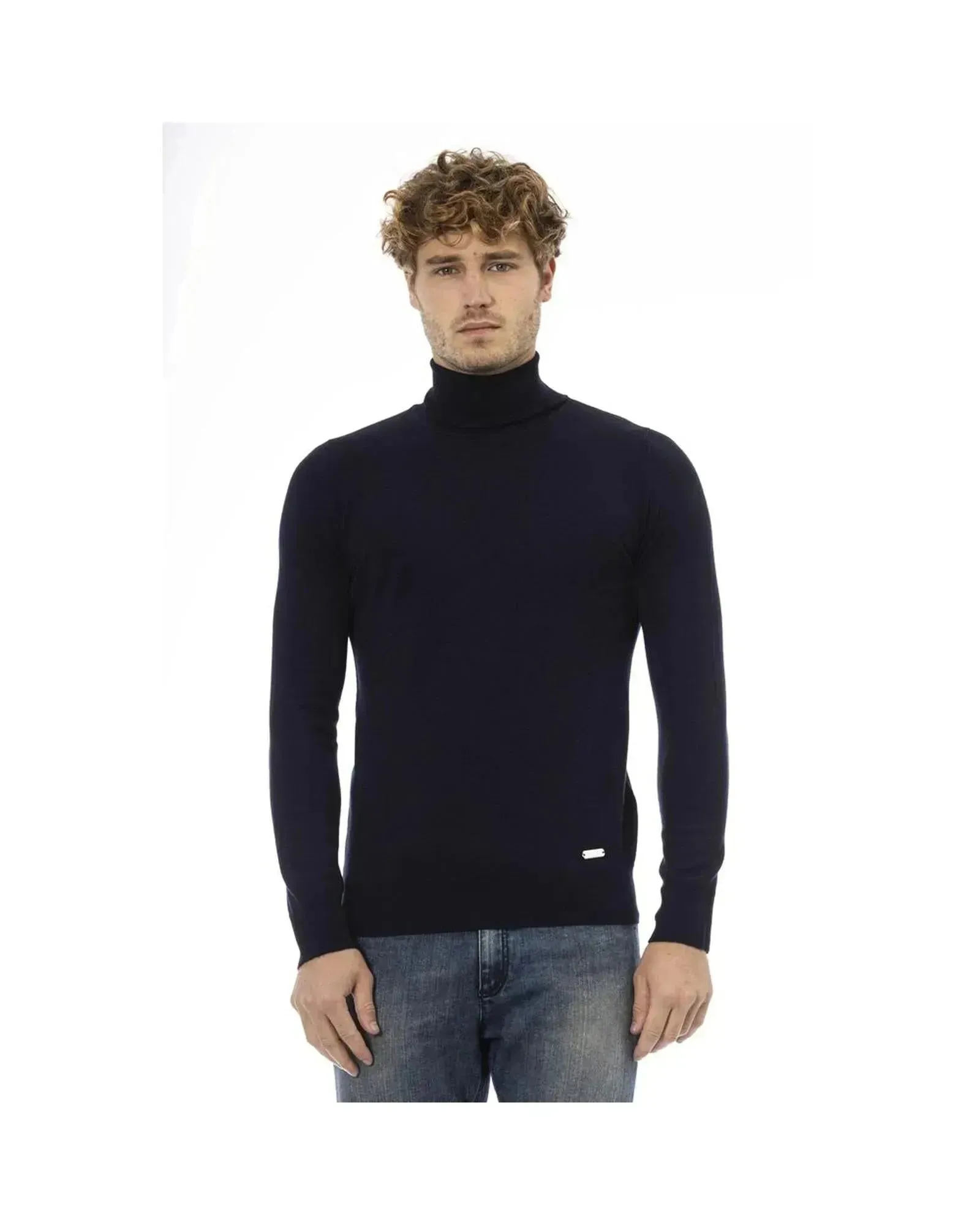 Baldinini Trend Men's Blue Wool Sweater - 56 IT