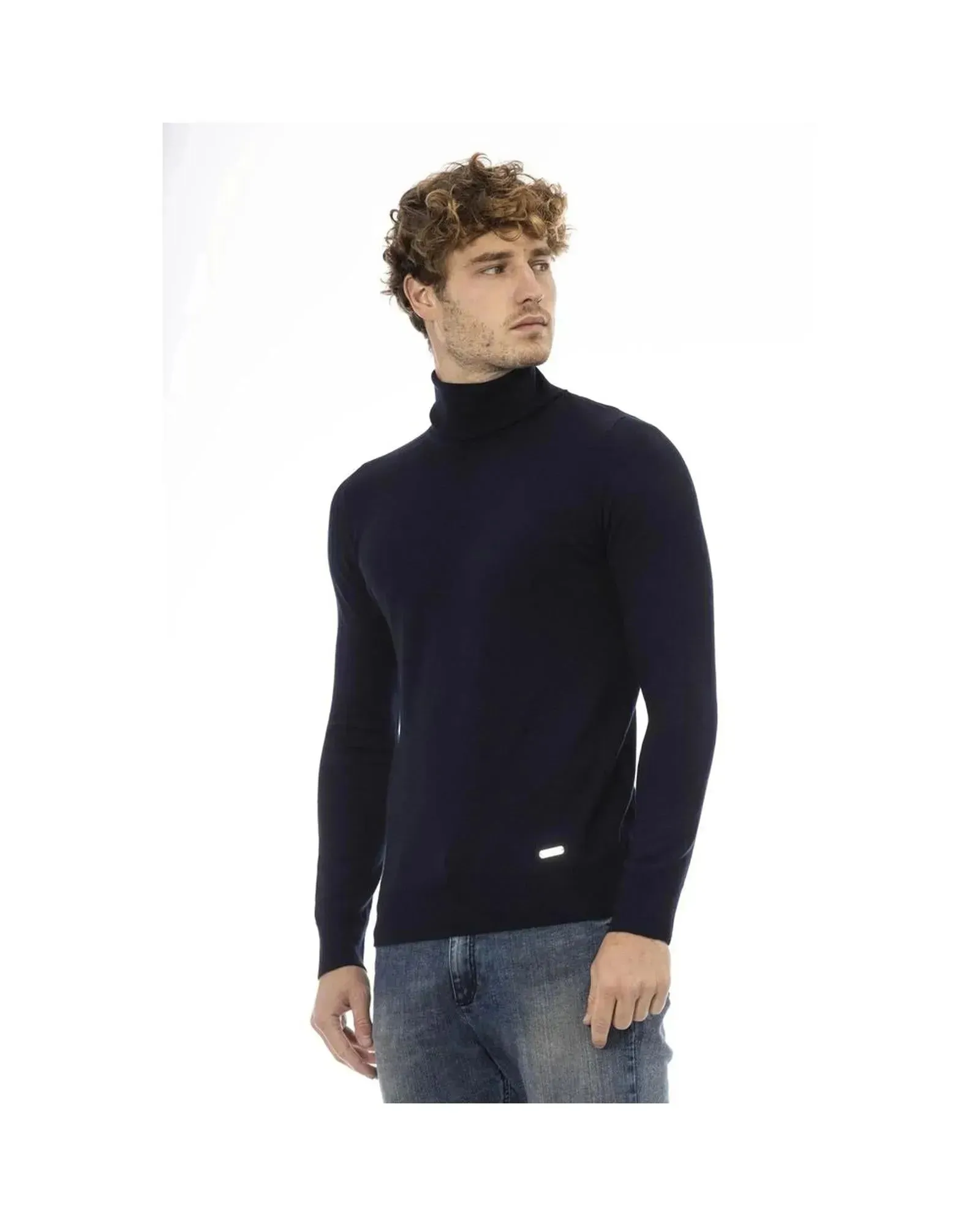 Baldinini Trend Men's Blue Wool Sweater - 56 IT