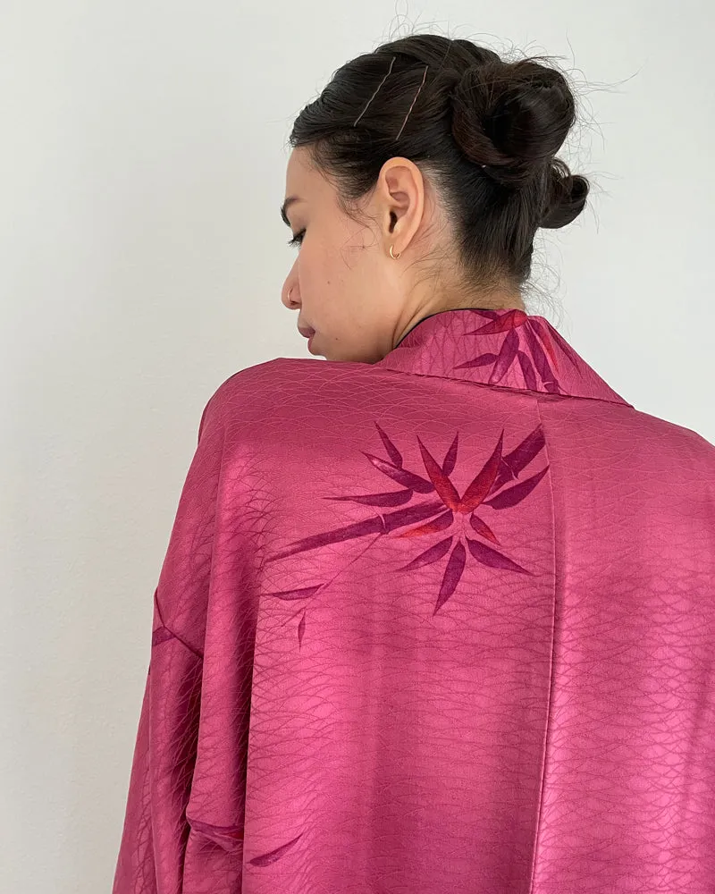 Bamboo Leaf Long Haori Kimono Jacket