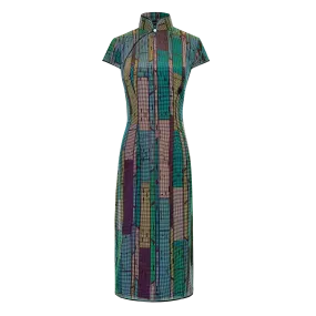 【BAMBOO】100% Silk Cheongsam - Mesh Version (Cap Sleeve)