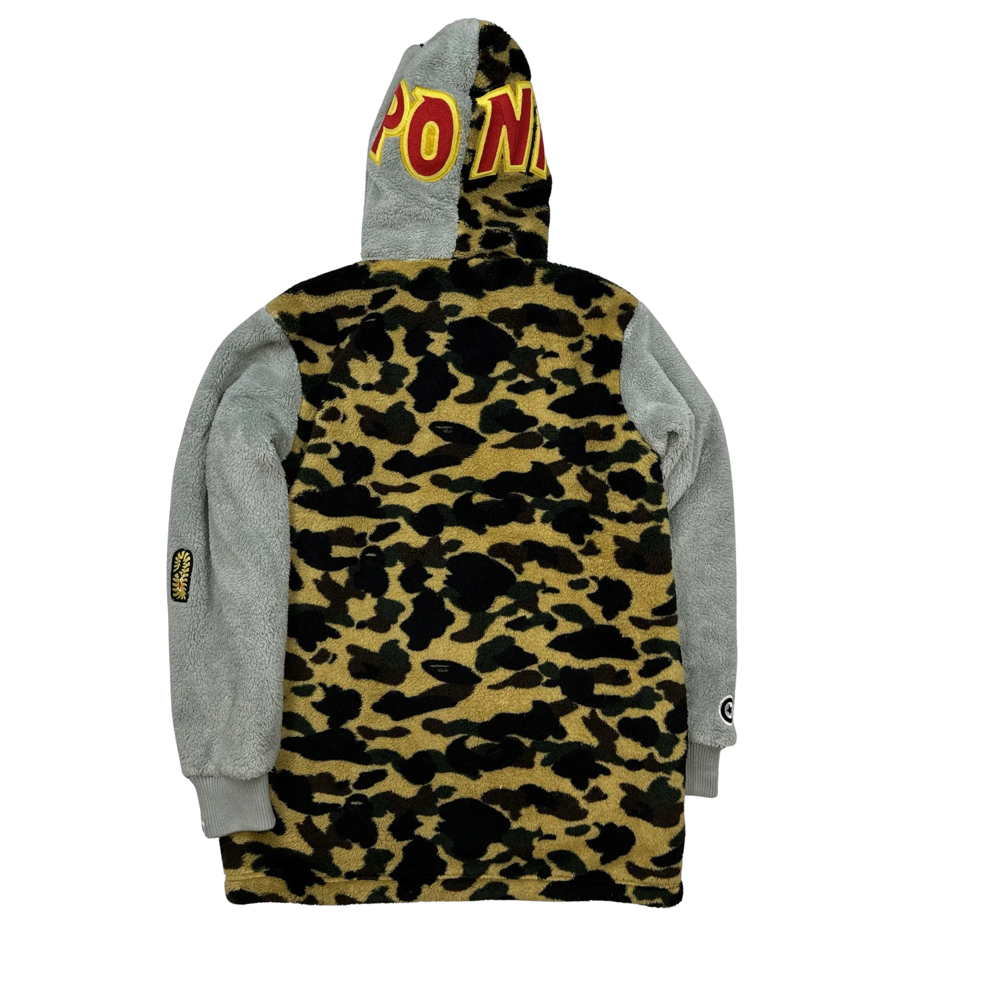 BAPE Fleece Pile Full Zipped Shark Hooded Jacket - XL