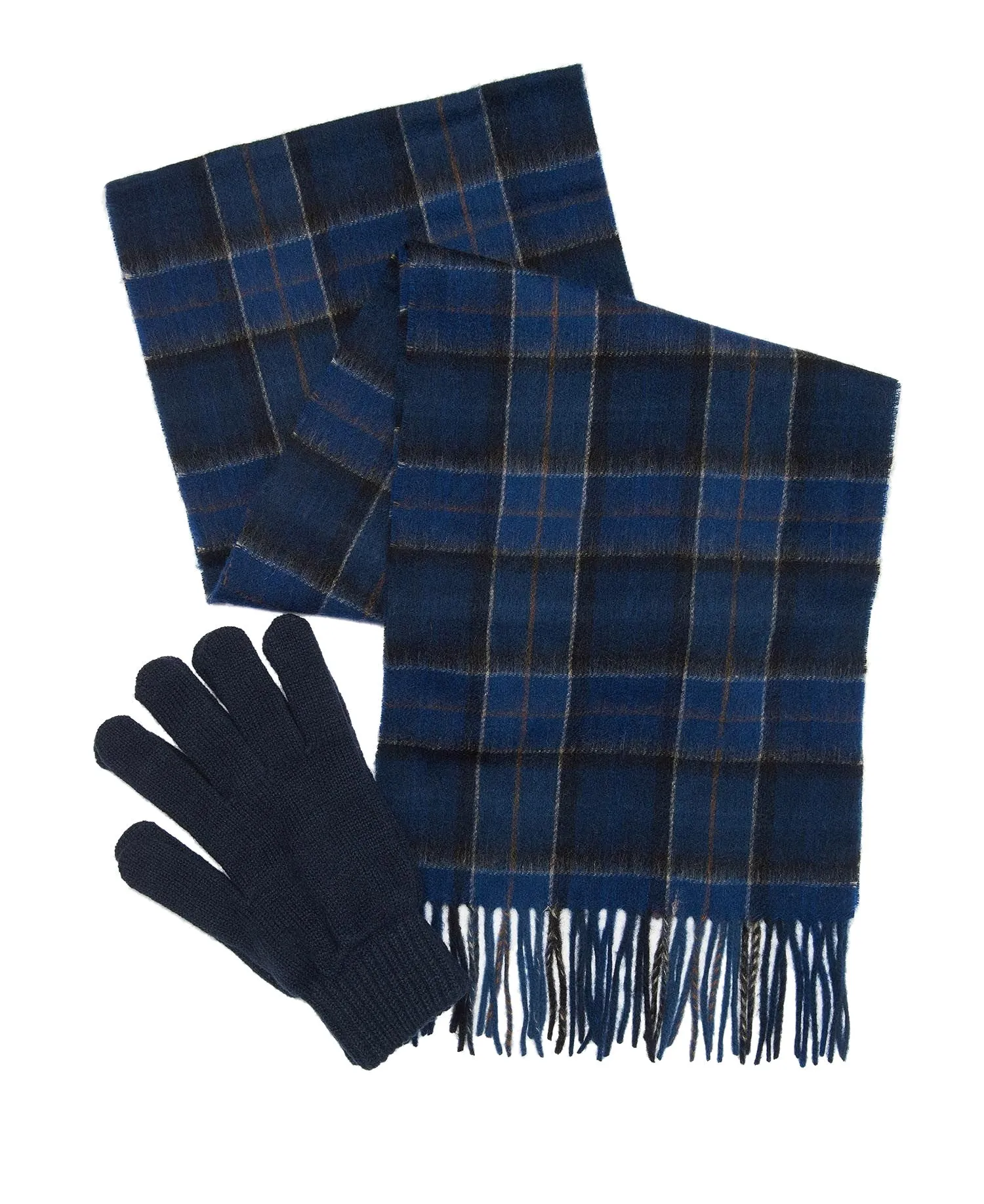 Barbour Lambswool Tartan Scarf & Glove Gift Set