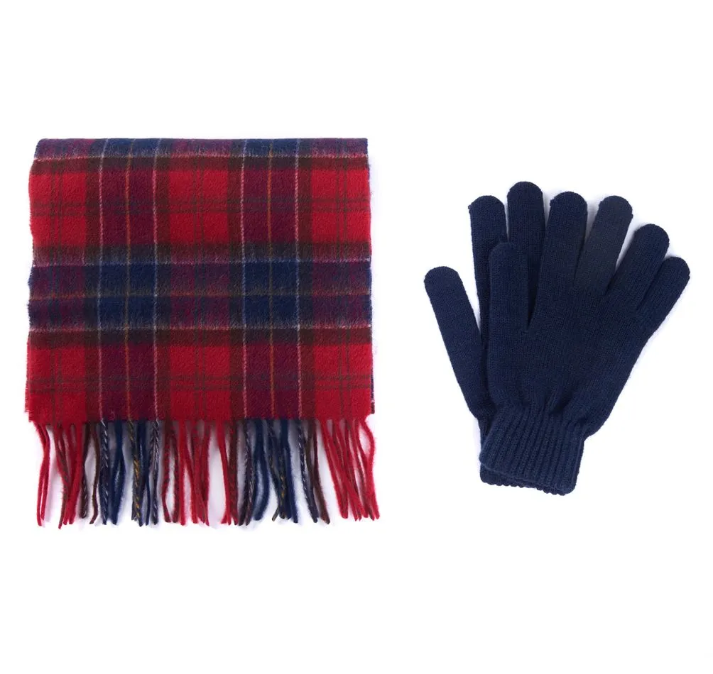 Barbour Lambswool Tartan Scarf & Glove Gift Set