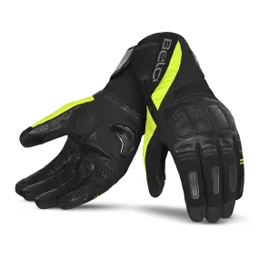 BELA Highway Winter Motorcycle Gloves Black Yellow Flou