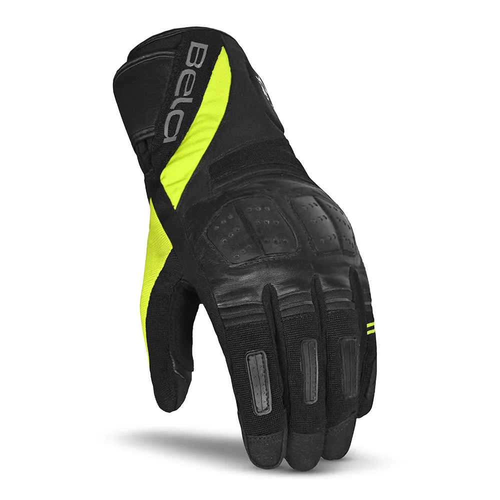 BELA Highway Winter Motorcycle Gloves Black Yellow Flou