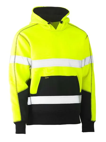 Bisley Taped Hi Vis Two Tone Fleece Pullover Hoodie (BK6619T)