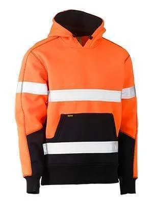 Bisley Workwear Taped Hi Vis Fleece Hoodie Pullover BK6619T