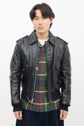 Black Leather Flight Jacket