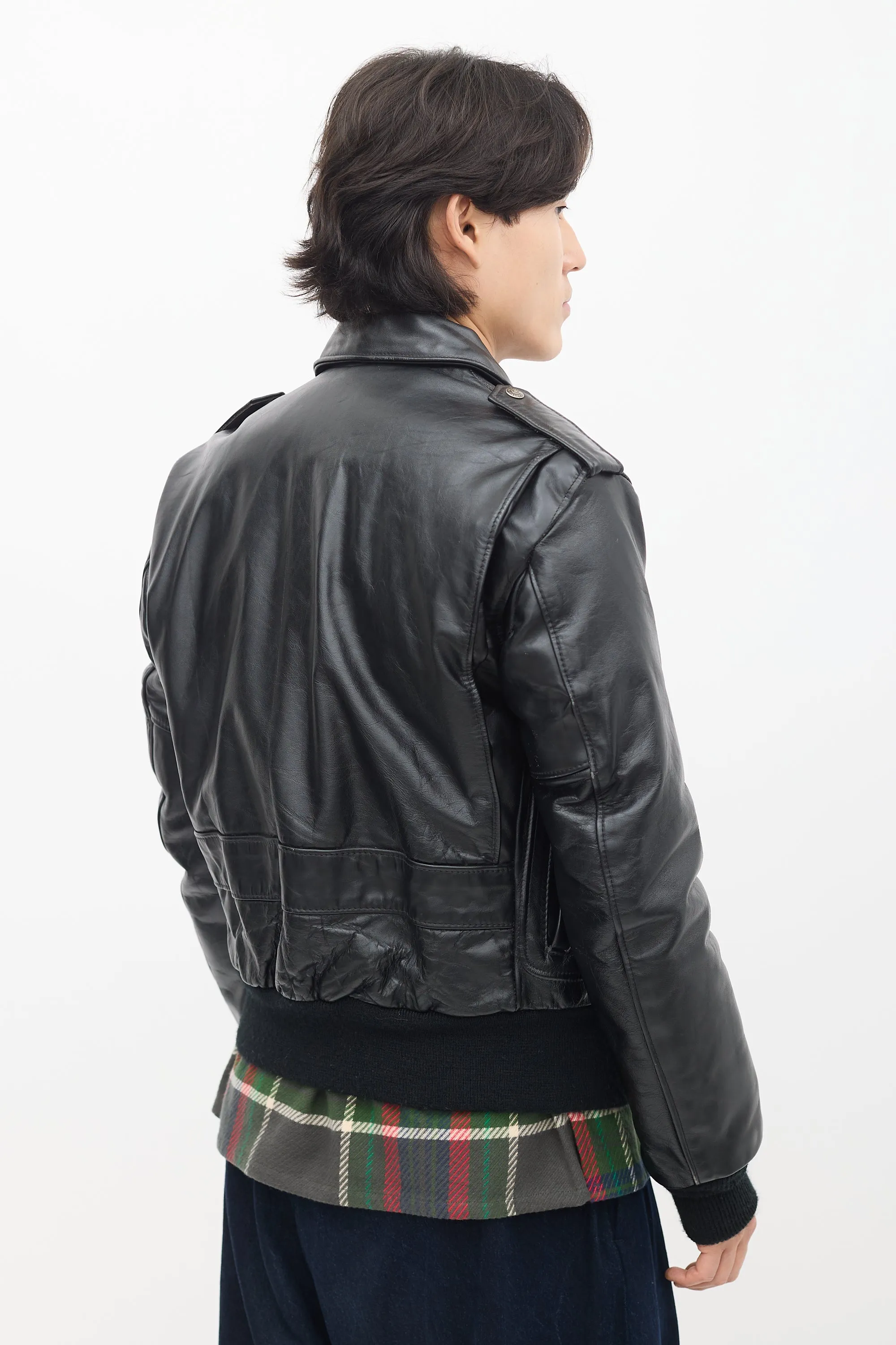 Black Leather Flight Jacket