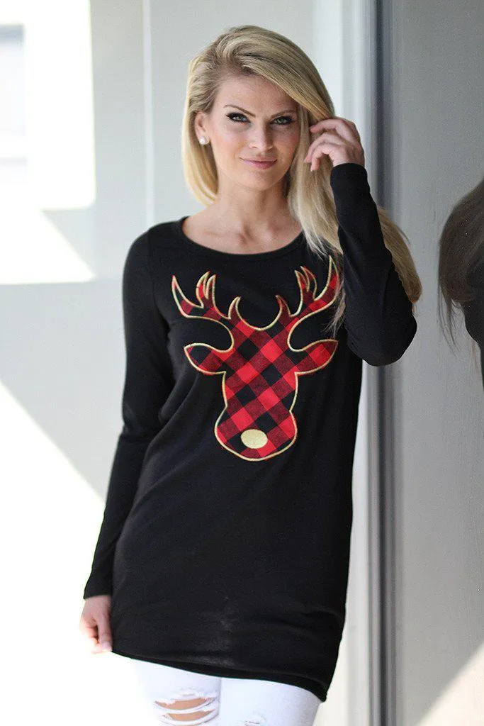 Black Reindeer Tunic