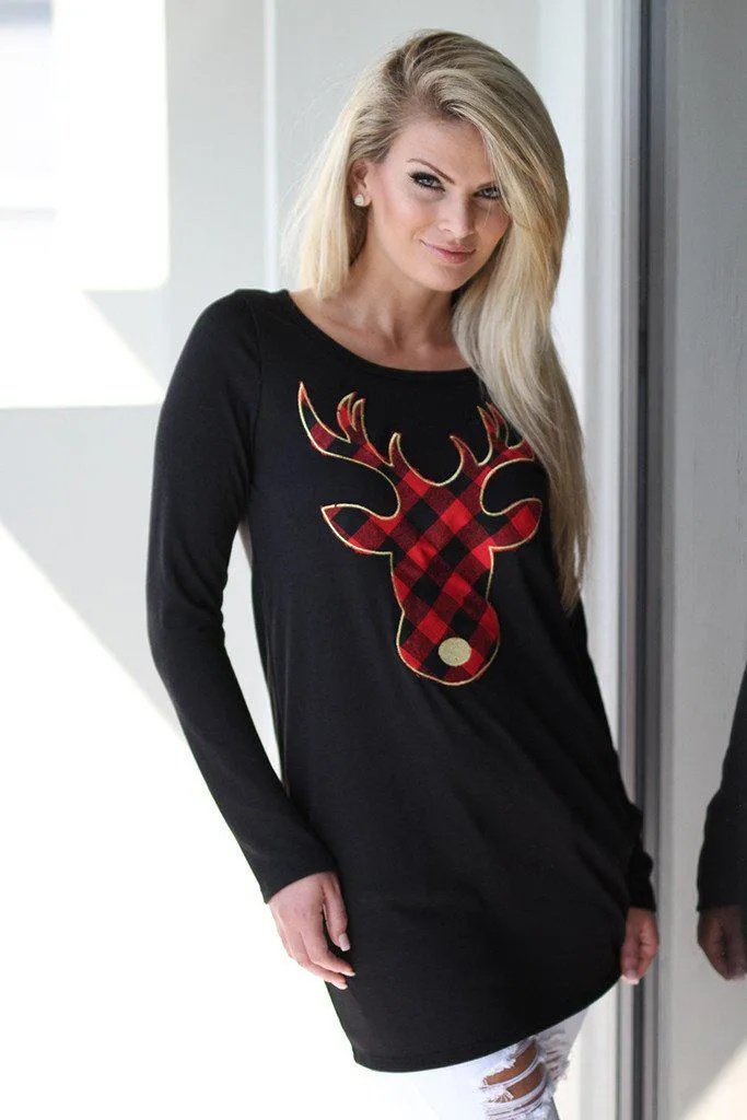 Black Reindeer Tunic