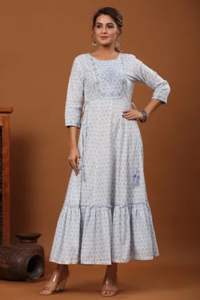 Blue Maxi Cotton Dress