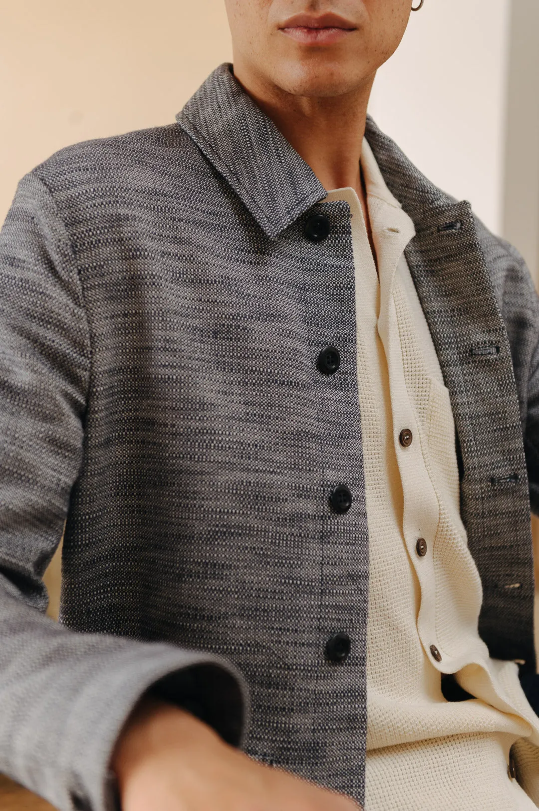 Blue Melange Chore Jacket