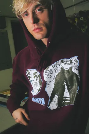 Boruto: Two Blue Vortex No Cure for Idiocy Hoodie - Maroon