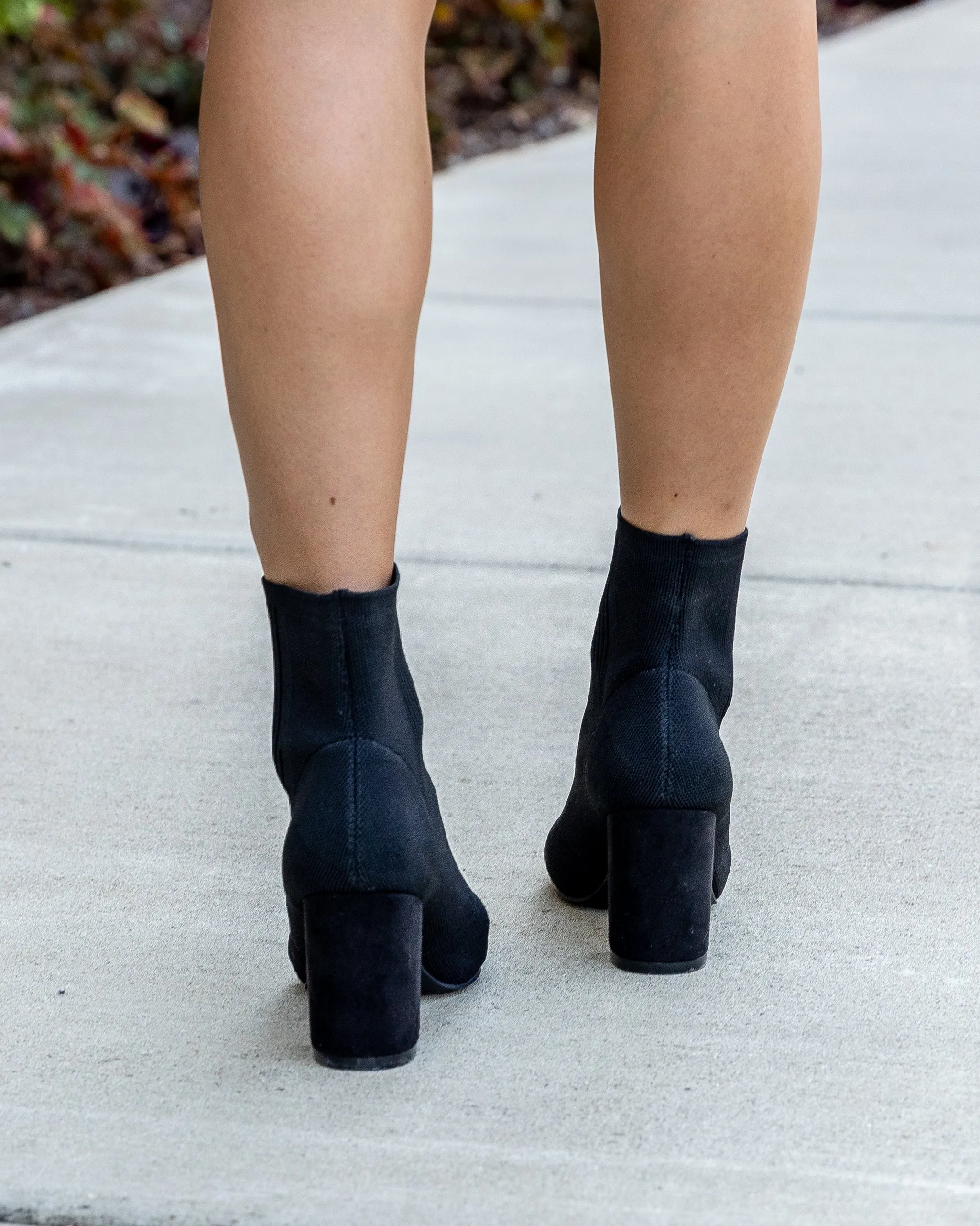 Braxton Knit Booties - Black