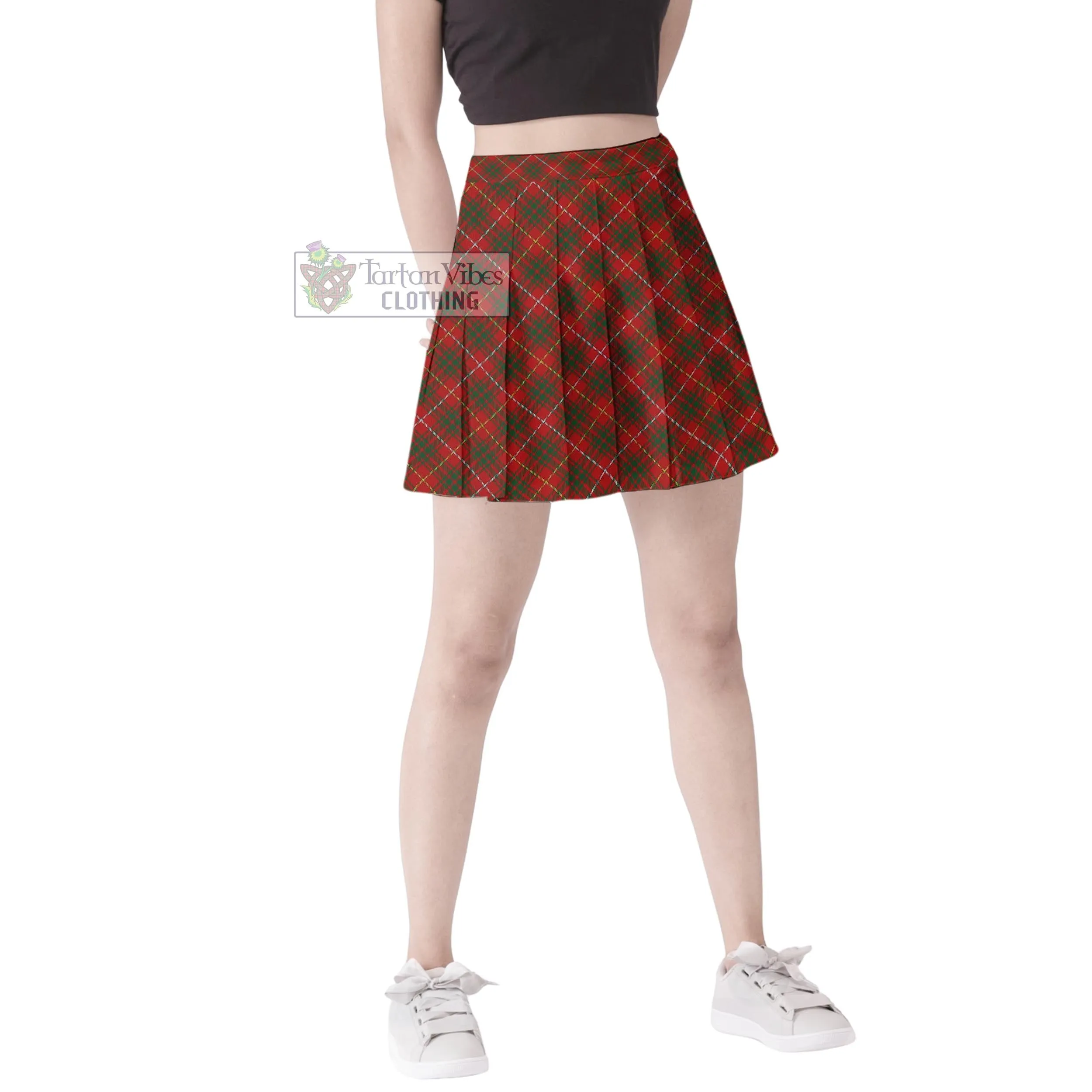 Bruce Tartan Women's Plated Mini Skirt